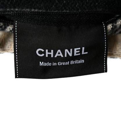 Chanel Merino Wool Cashmere CC Pillow Beige Black 3 of 3