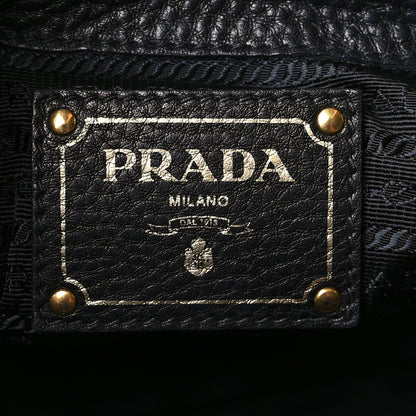 Prada Vitello Daino Shopping Tote Black 5 of 8