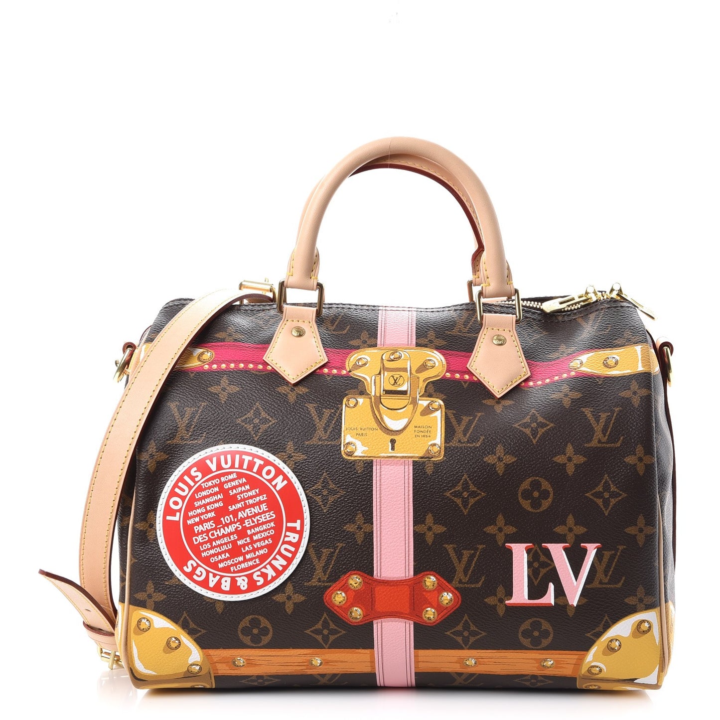Monogram Summer Trunks Speedy Bandouliere 30