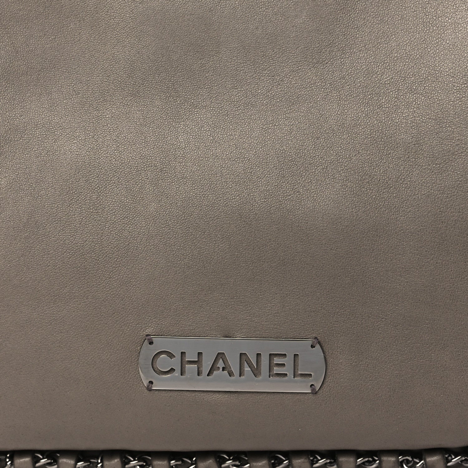 Chanel Lambskin Chain Hobo Grey 7 of 13