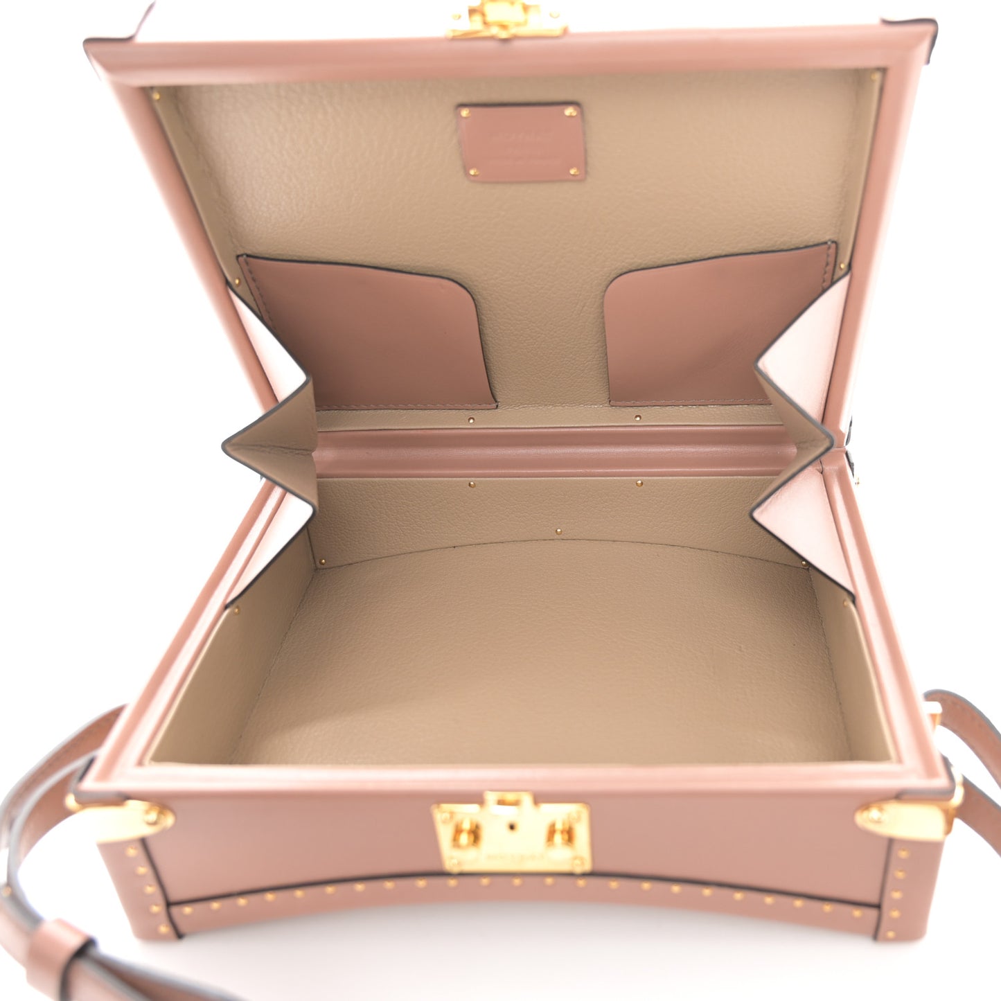 Box Calfskin Mini Limousine Box Bag Deserts Rose