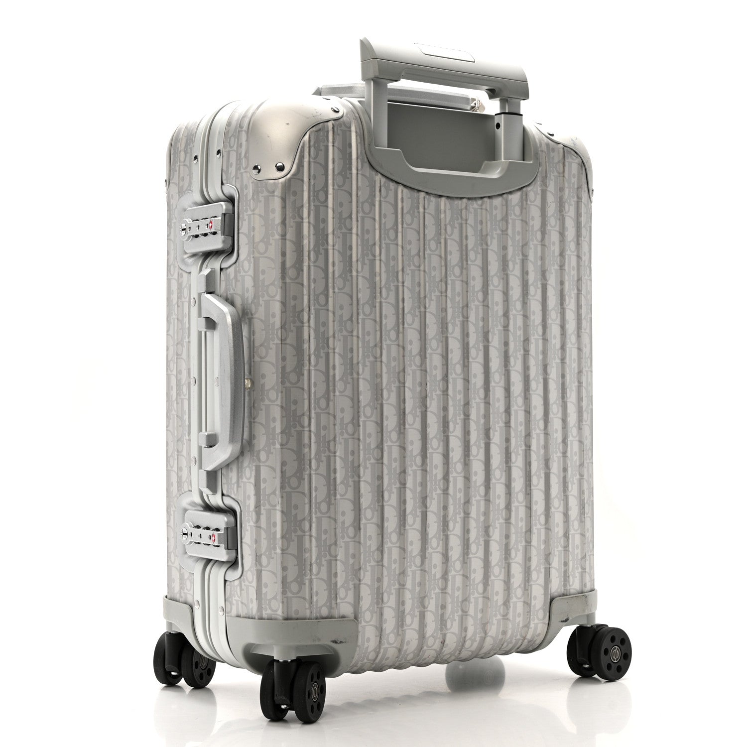 Christian Dior X RIMOWA Aluminum Gradient Cabin Luggage Silver