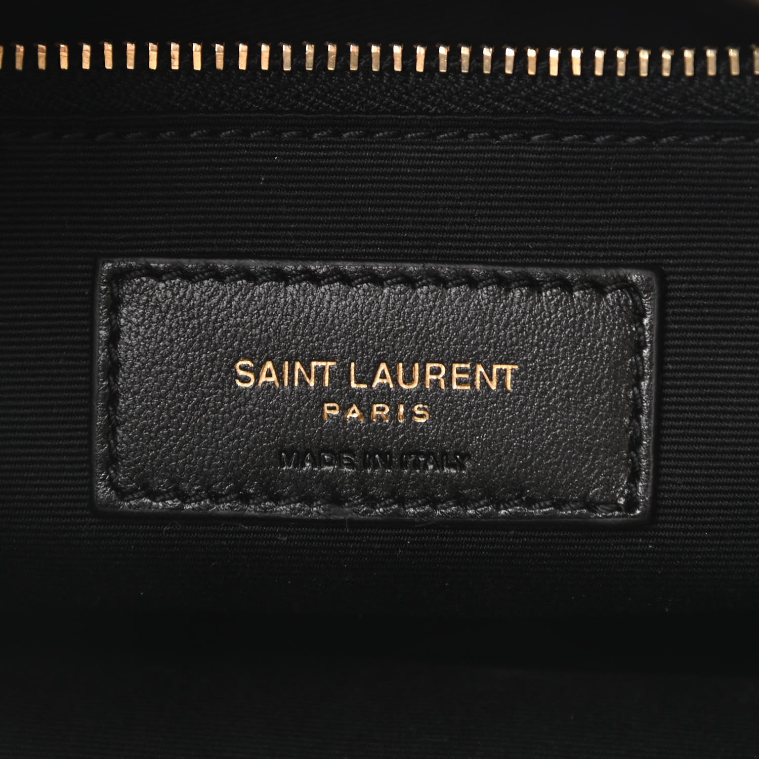 Saint Laurent Lambskin Matelasse Monogram Joe Backpack Pale Gold 6 of 9