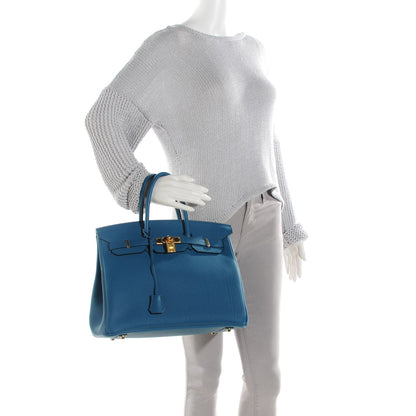 Hermes Togo Birkin 35 Bleu Cobalt 2 of 22