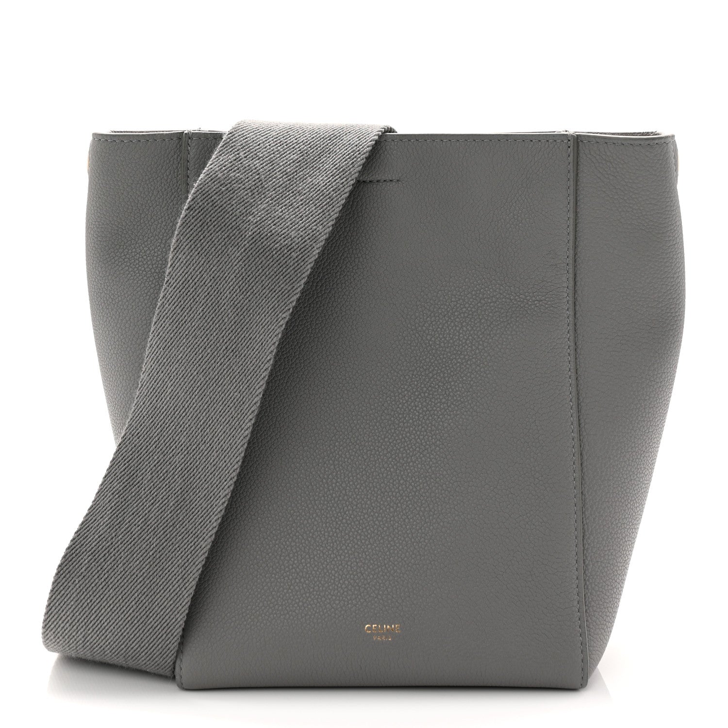 Celine Soft Grained Calfskin Small Sangle Bucket Bag Kohl 1781966