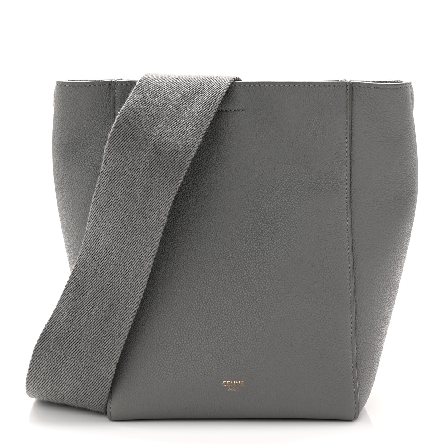 Soft Grained Calfskin Small Sangle Bucket Bag Kohl