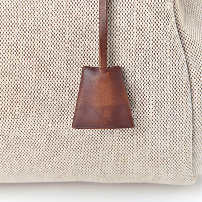 Hermes Toile Vache Calfskin Herbag 30 PM Natural 17 of 18