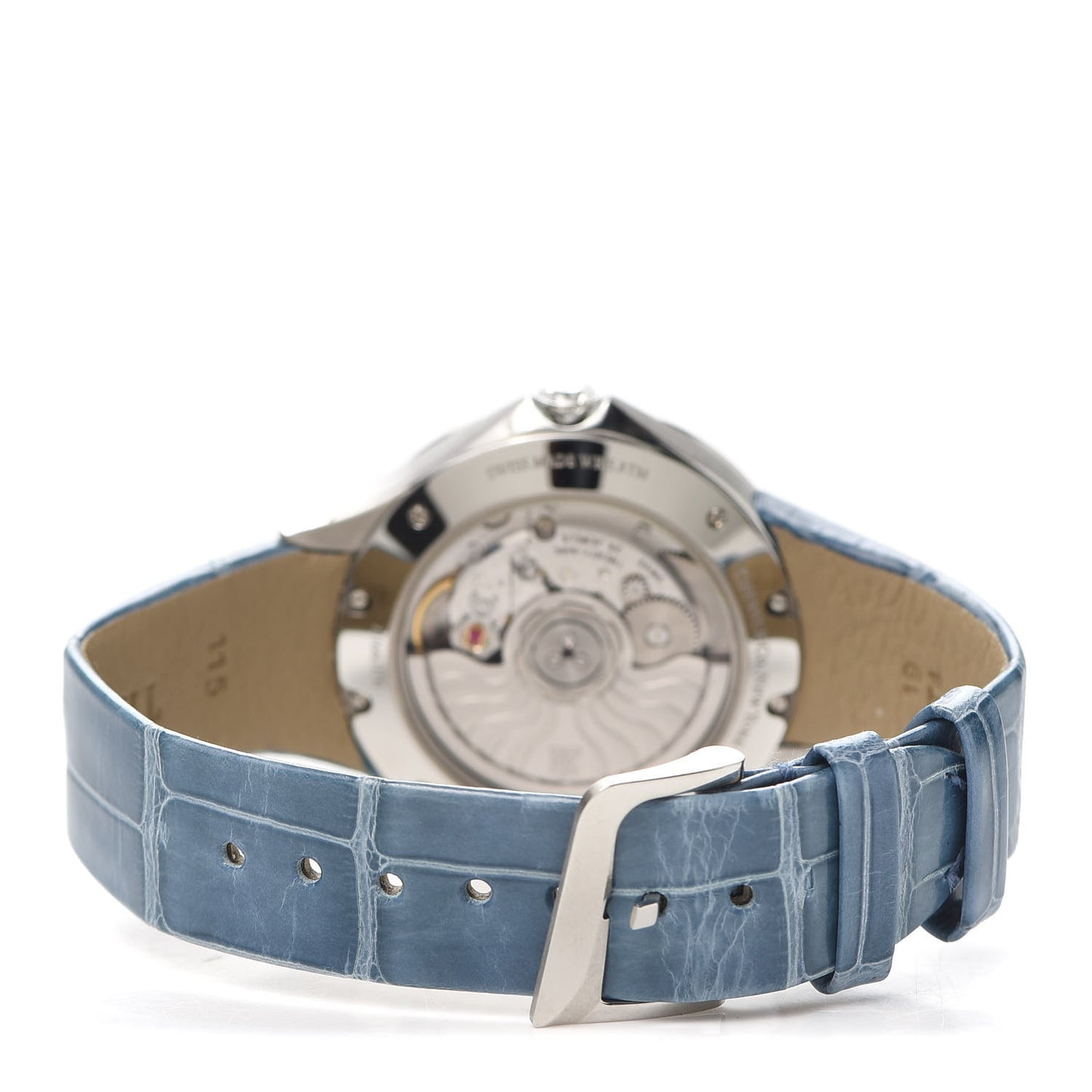 Stainless Steel Alligator Diamond 34mm Metro 3-Hand Quartz Watch