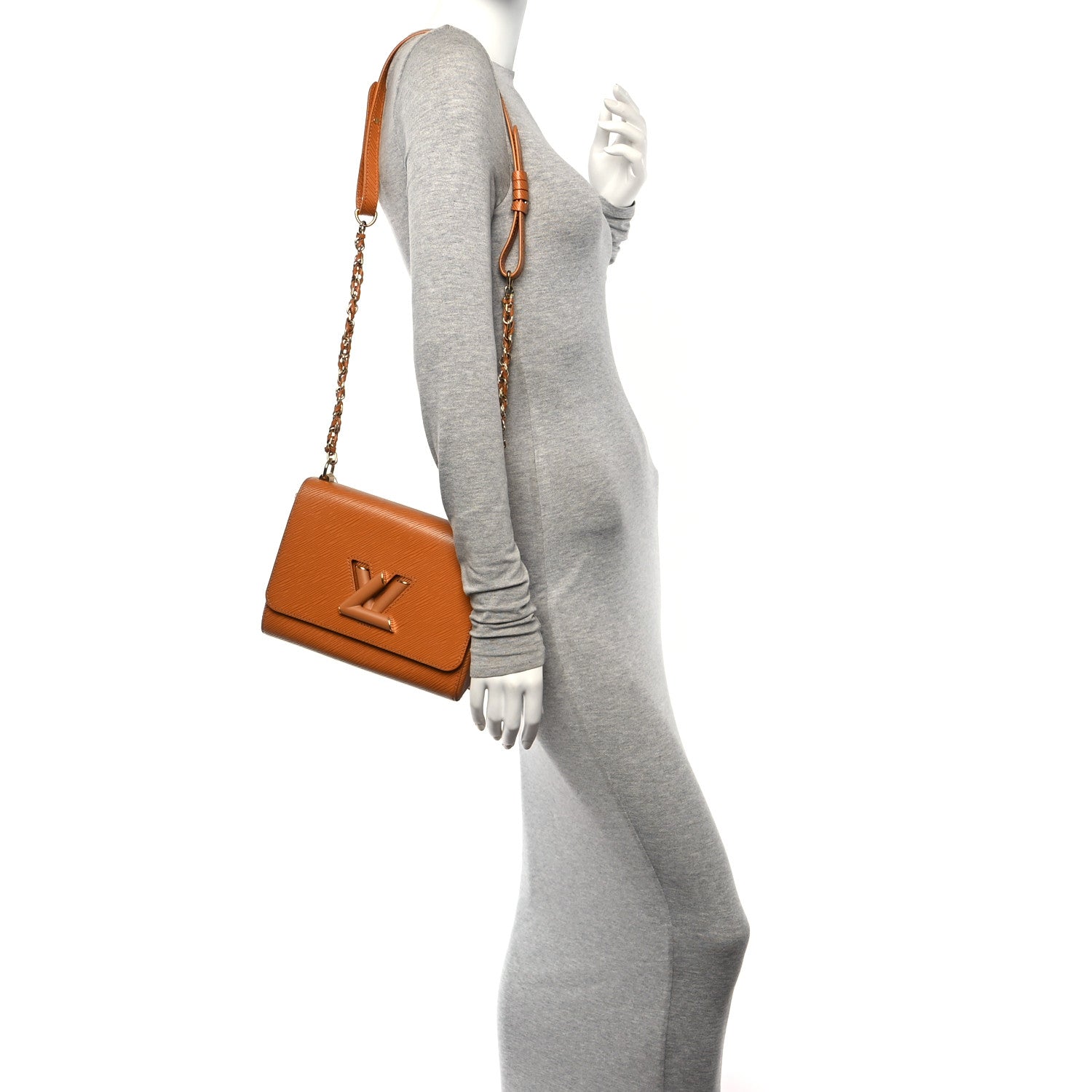 Louis Vuitton Epi Twist Shoulder Bag MM Gold Miel 2 of 9