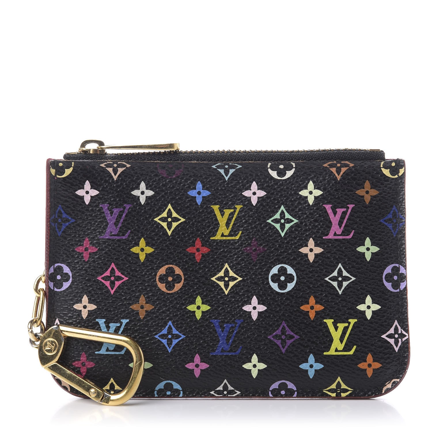 Louis Vuitton Monogram Multicolor Key Pouch Black Grenade 1 of 8