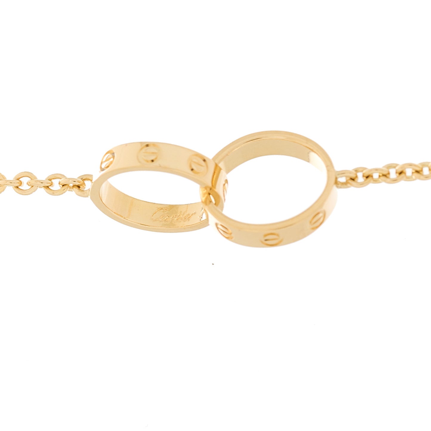 18K Yellow Gold Interlocking LOVE Necklace