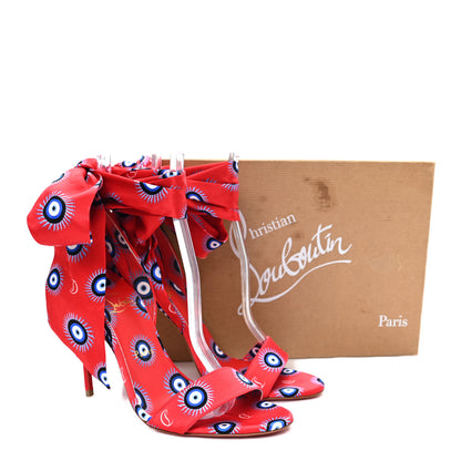 Christian Louboutin Crepe Satin Greekaba Du Desert 100 Sandal 39.5 Red 9 of 9
