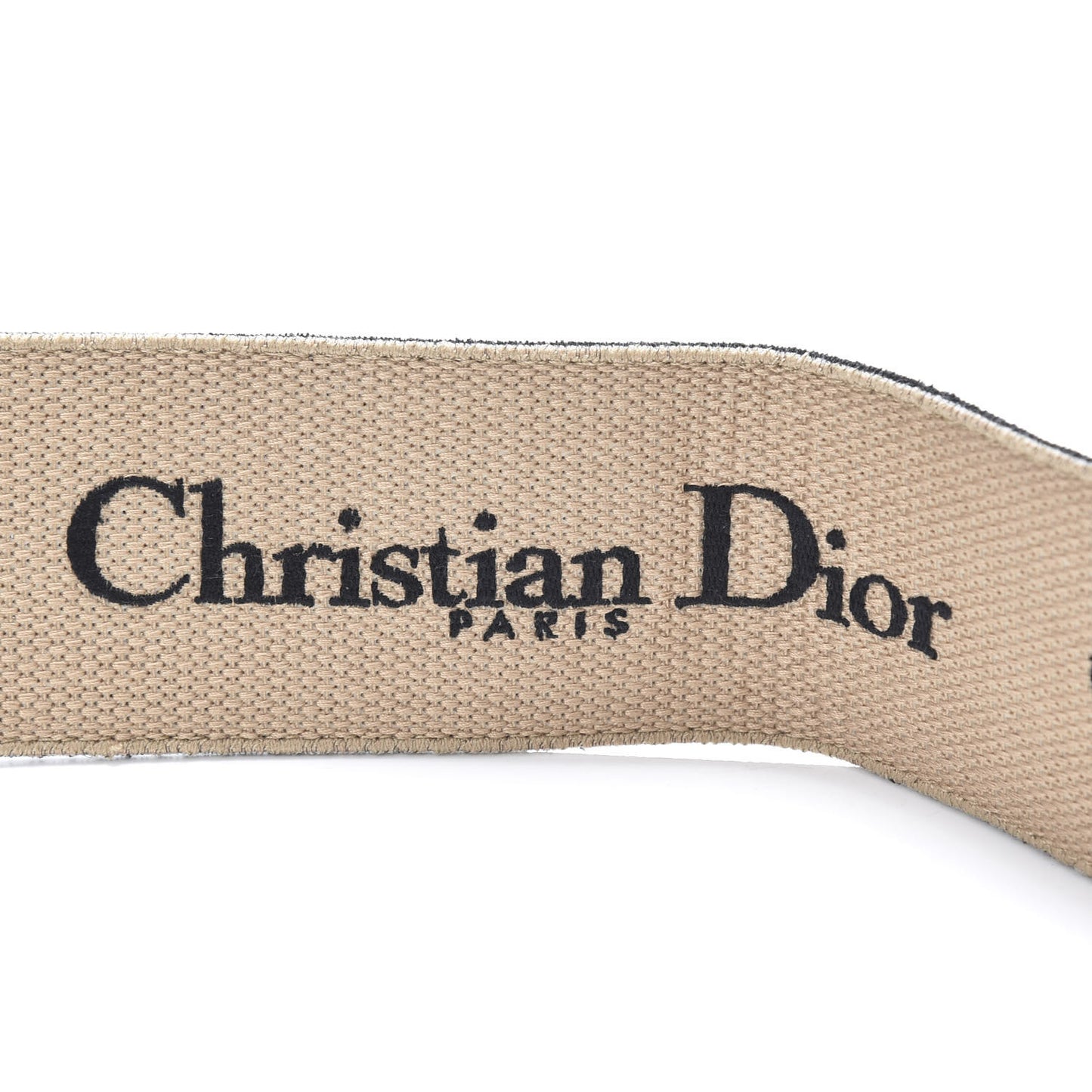 Canvas Embroidered Large Book Belt 80 32 Black Beige