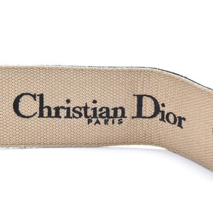 Christian Dior Canvas Embroidered Large Book Belt 80 32 Black Beige 3 of 5