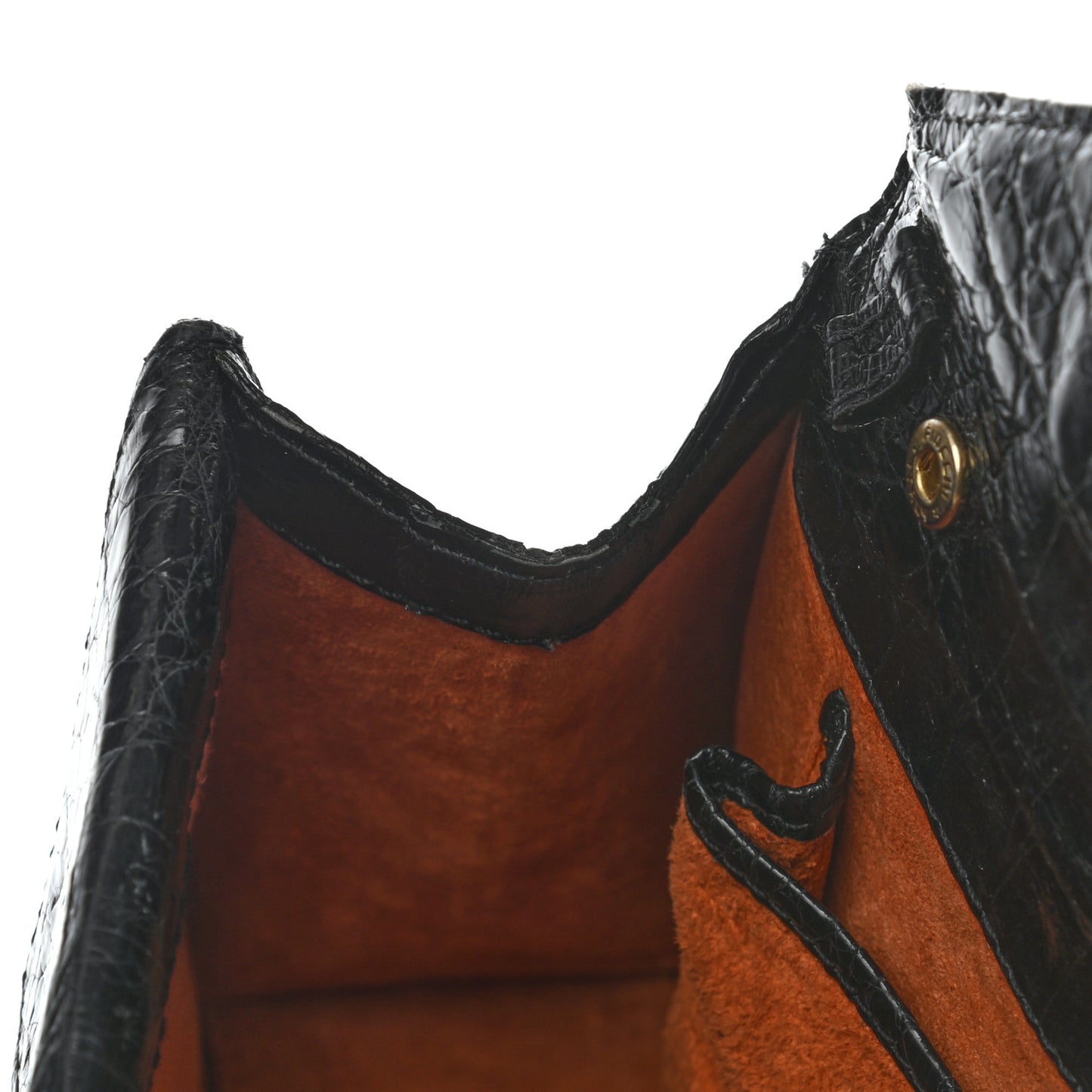 Crocodile Bar Clutch Black