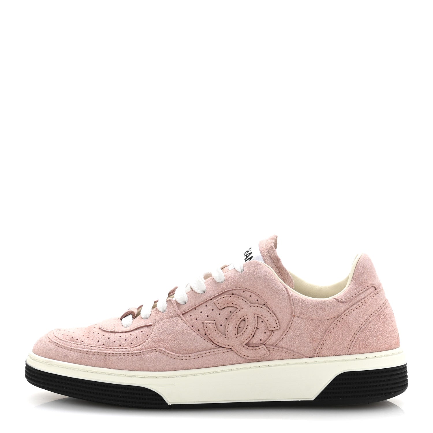 Chanel Suede Womens CC Sneakers 38 Light Pink 1 of 11
