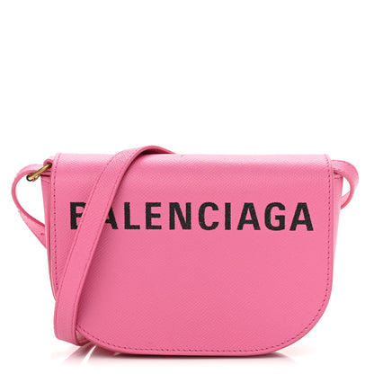 Balenciaga Signature Grained Calfskin Logo Print Ville Day Bag XS Rose Bubblegum Black 1 of 14