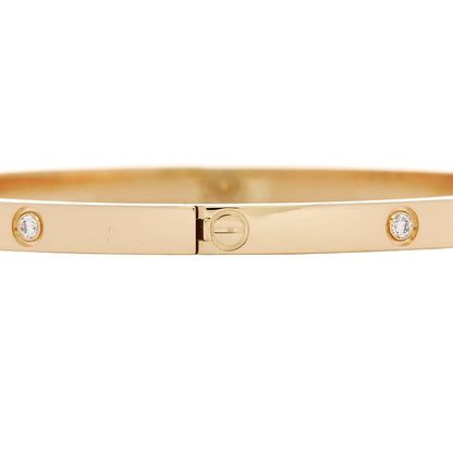 Cartier 18K Yellow Gold 6 Diamond Small LOVE Bracelet 17 5 of 8