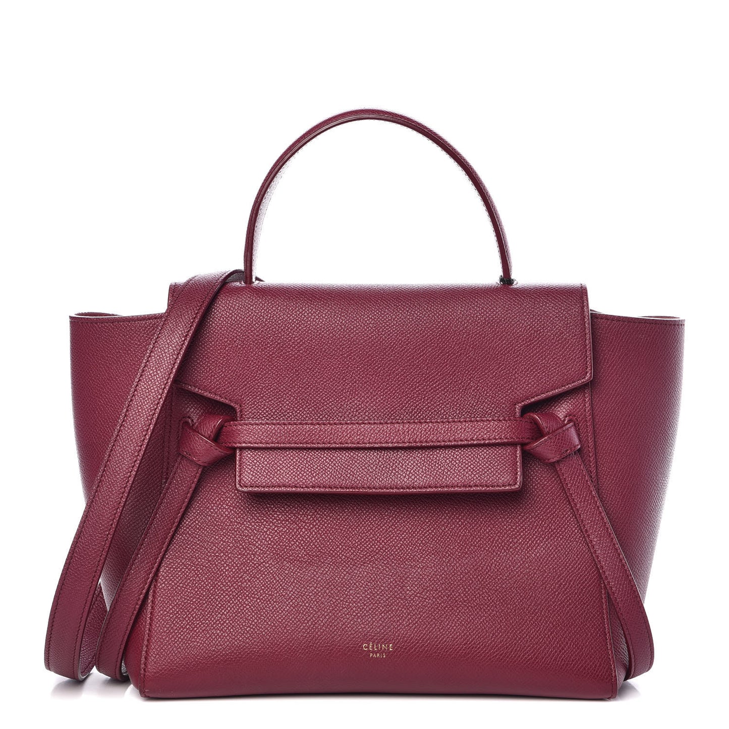 Baby Grained Calfskin Micro Belt Bag Plum