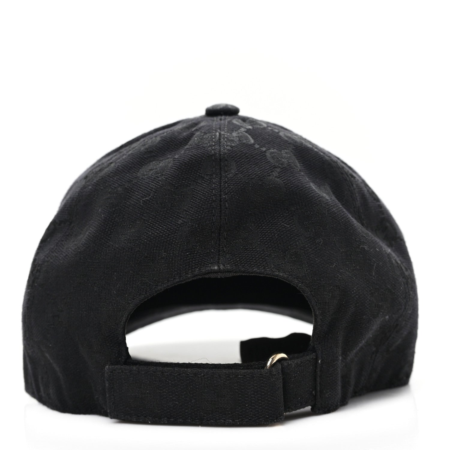 Gucci Monogram Textured Dollar Calfskin Zeno Baseball Hat XL Black 5 of 10