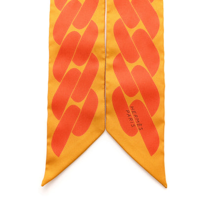 Hermes Silk Clic C'est Noue Twilly Jaune d'Or Orange 2 of 4