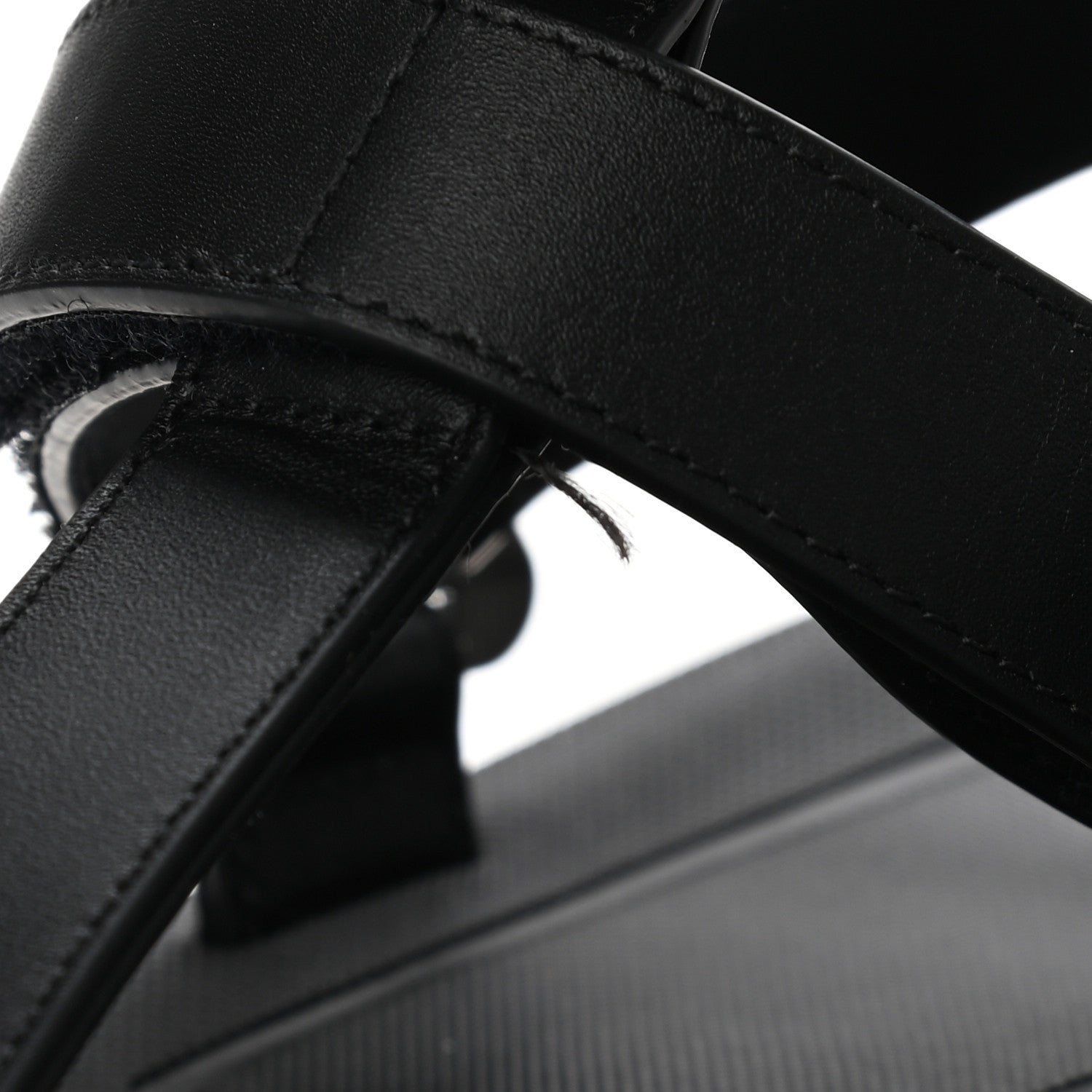 Hermes Calfskin Womens Enid Sandals 35 Black 11 of 12