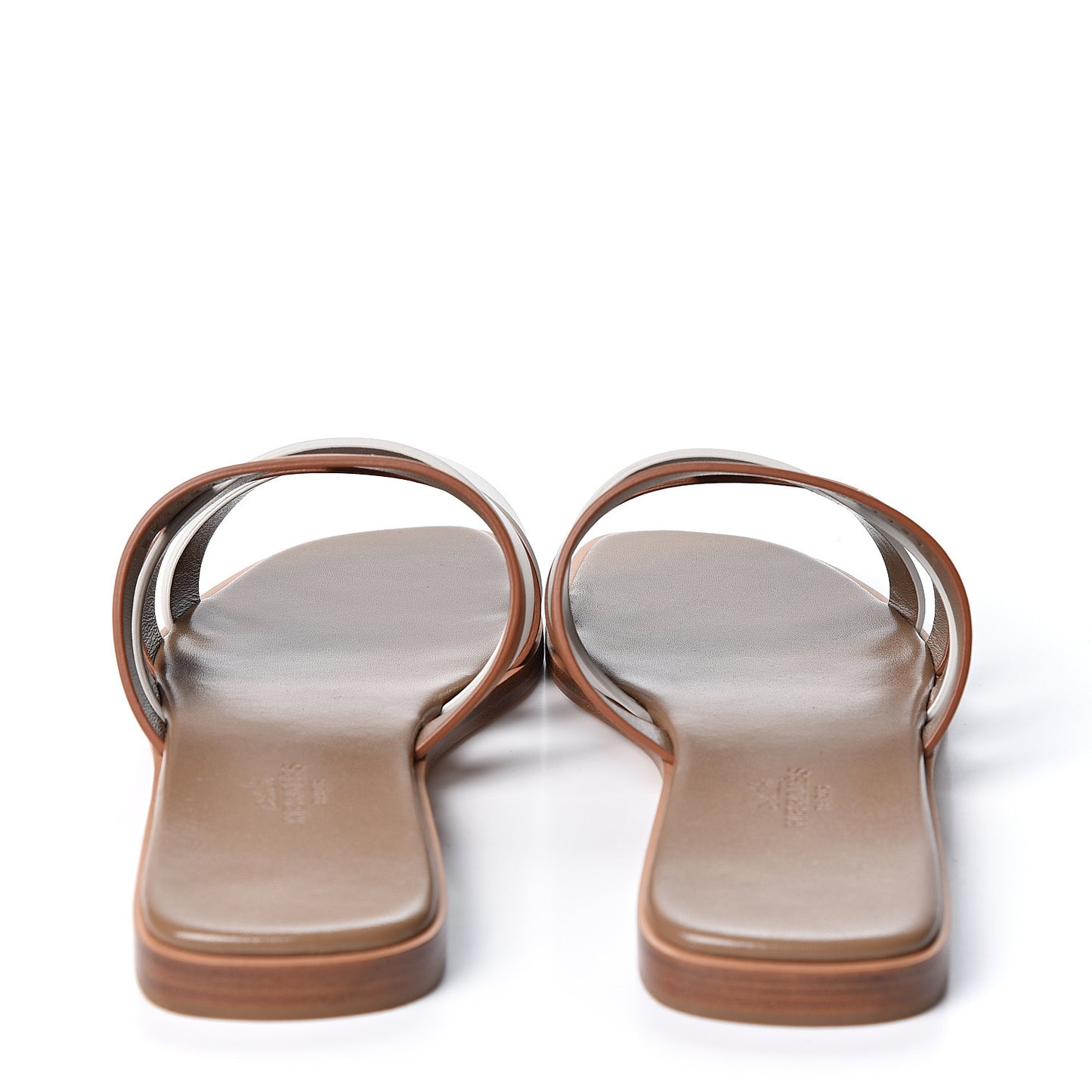 Calfskin Amore Sandals 37 White Naturel