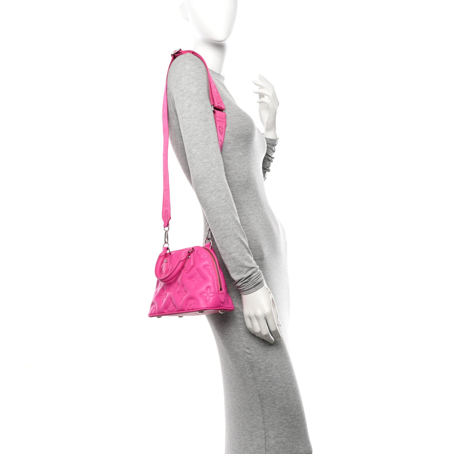 Louis Vuitton Calfskin Bubblegram Alma BB Rose Miami 2 of 11
