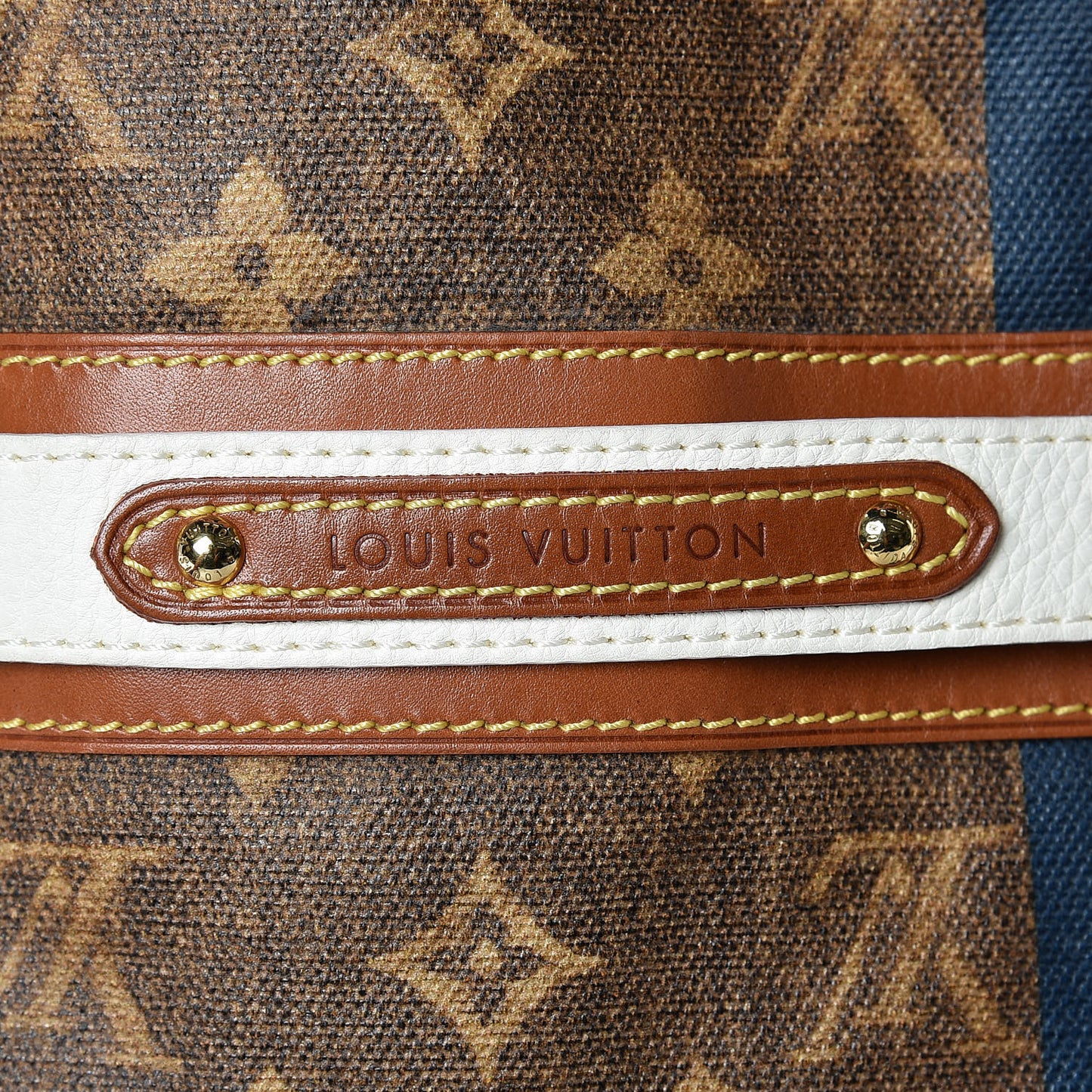 Monogram Rayures Tisse Sac GM Blue