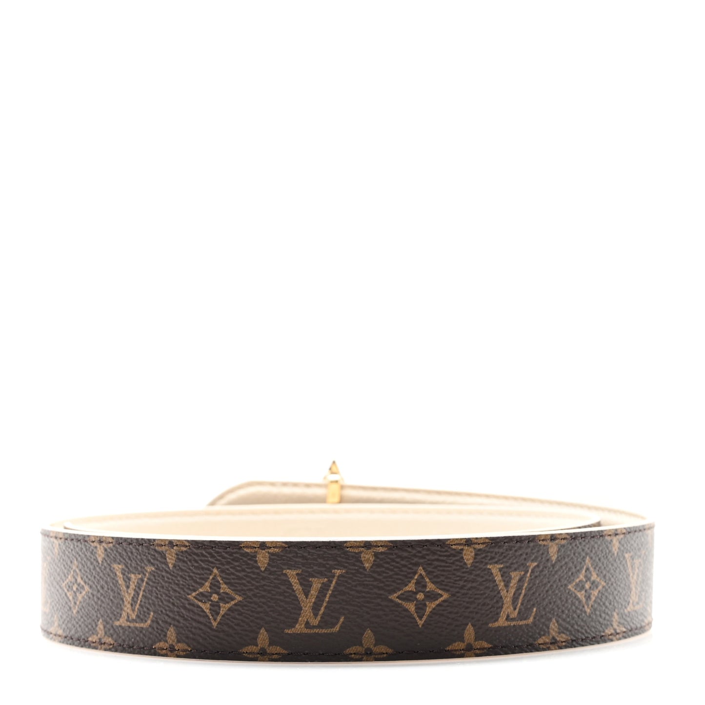 Calfskin Monogram 30mm Flowergram Reversible 85 34 Belt Cream