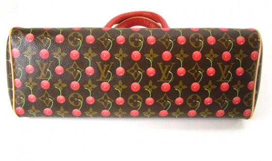 Louis Vuitton Monogram Cerises Lizard Sac Fermoir GM 5 of 9