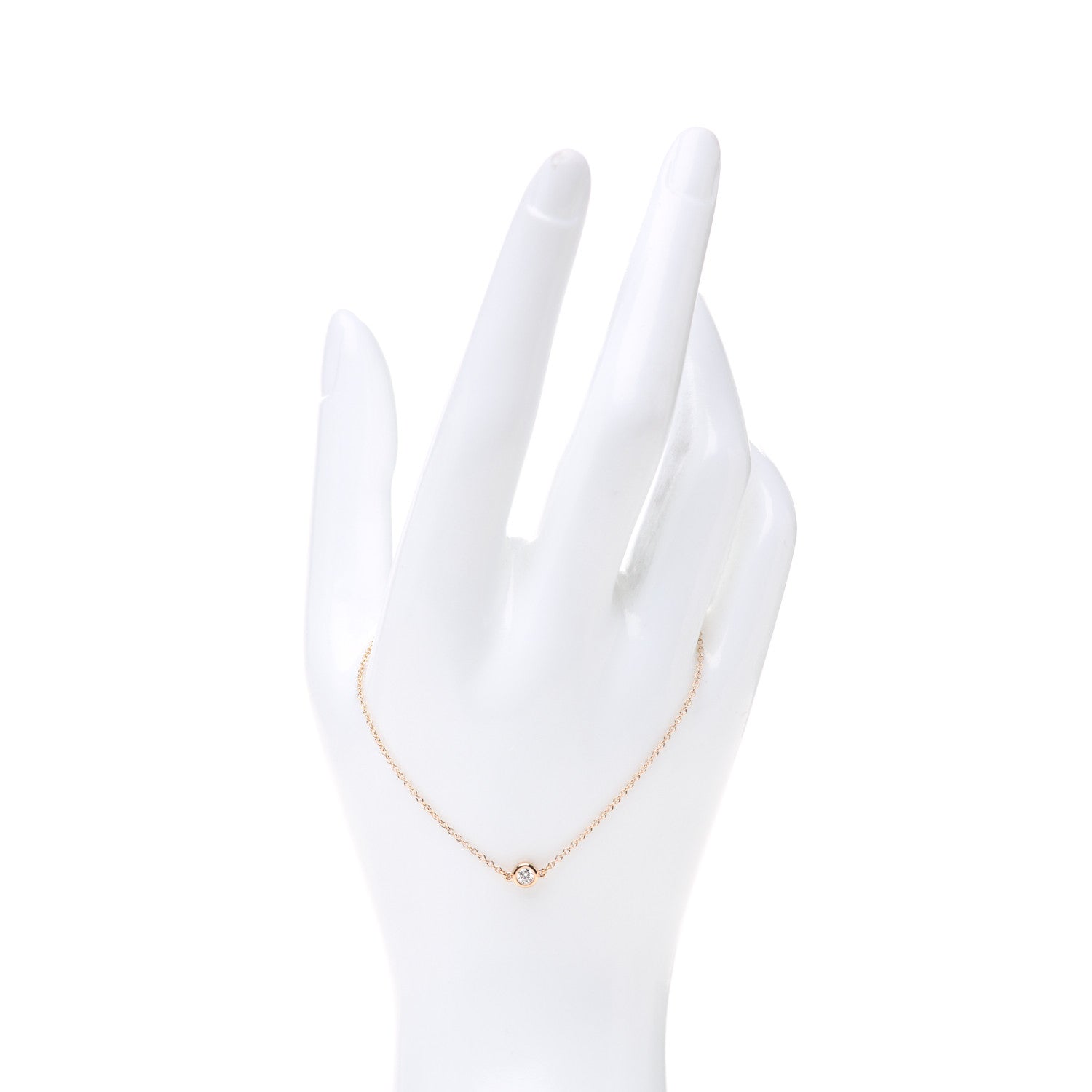 Tiffany 18K Rose Gold Diamond .08ct Elsa Peretti Diamonds by the Yard Bracelet 2 of 5