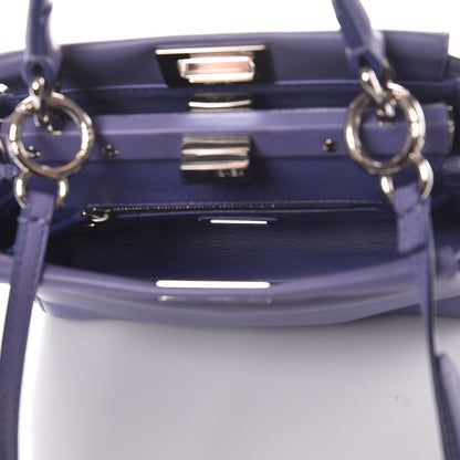 Fendi Nappa Mini Peekaboo Iconic Satchel Viola Cassis 7 of 13