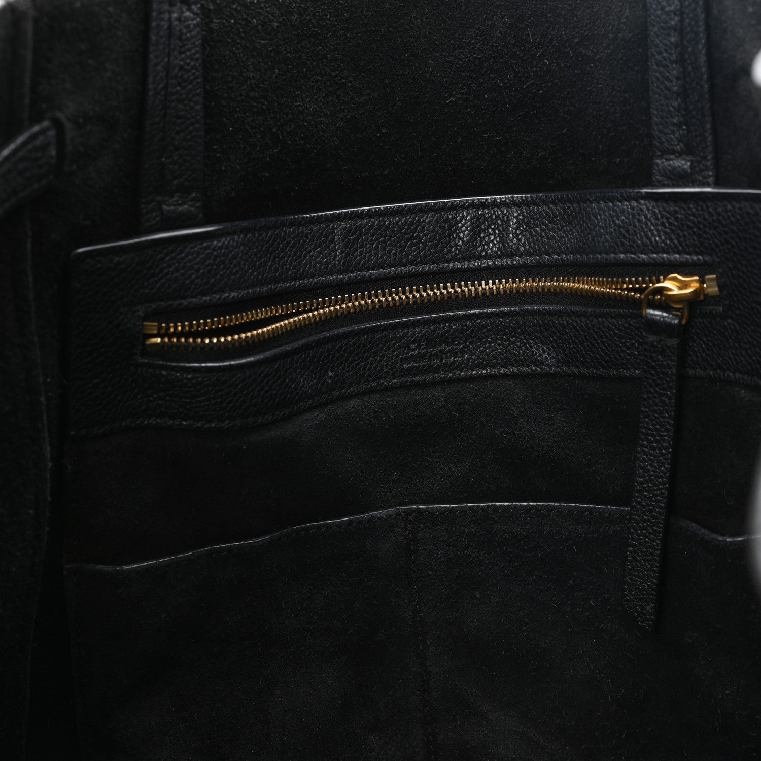 Celine Soft Grained Calfskin Small Belt Cabas Phantom Black 6 of 11