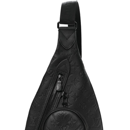 Louis Vuitton Calfskin Shadow Monogram Duo Slingbag Black 7 of 9