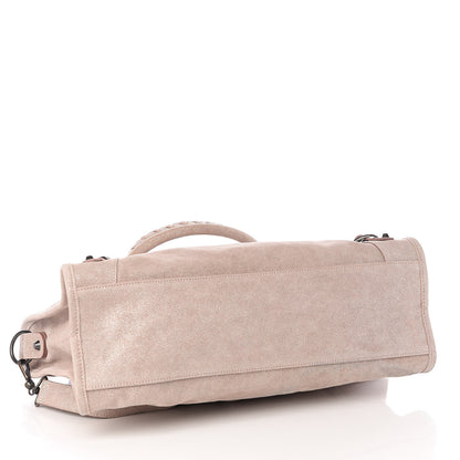 Balenciaga Metallic Craquele Calfskin Classic Hardware City Bois de Rose 3 of 9