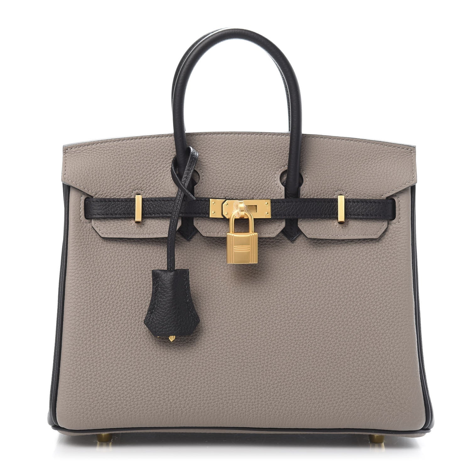 Hermes Togo Horseshoe Birkin 25 Gris Asphalt Black 1 of 12