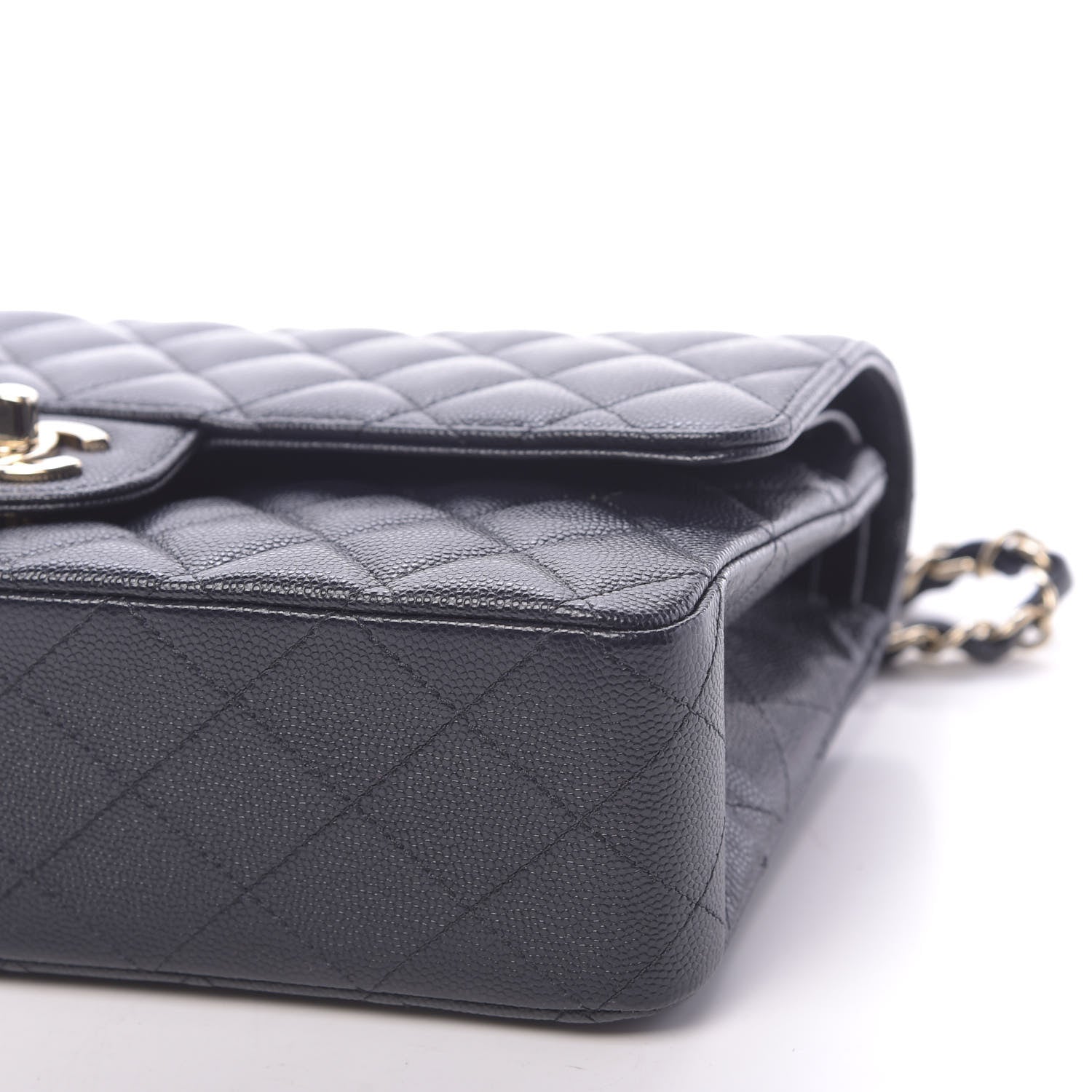 Chanel Caviar Quilted Medium Double Flap Navy 10 of 11