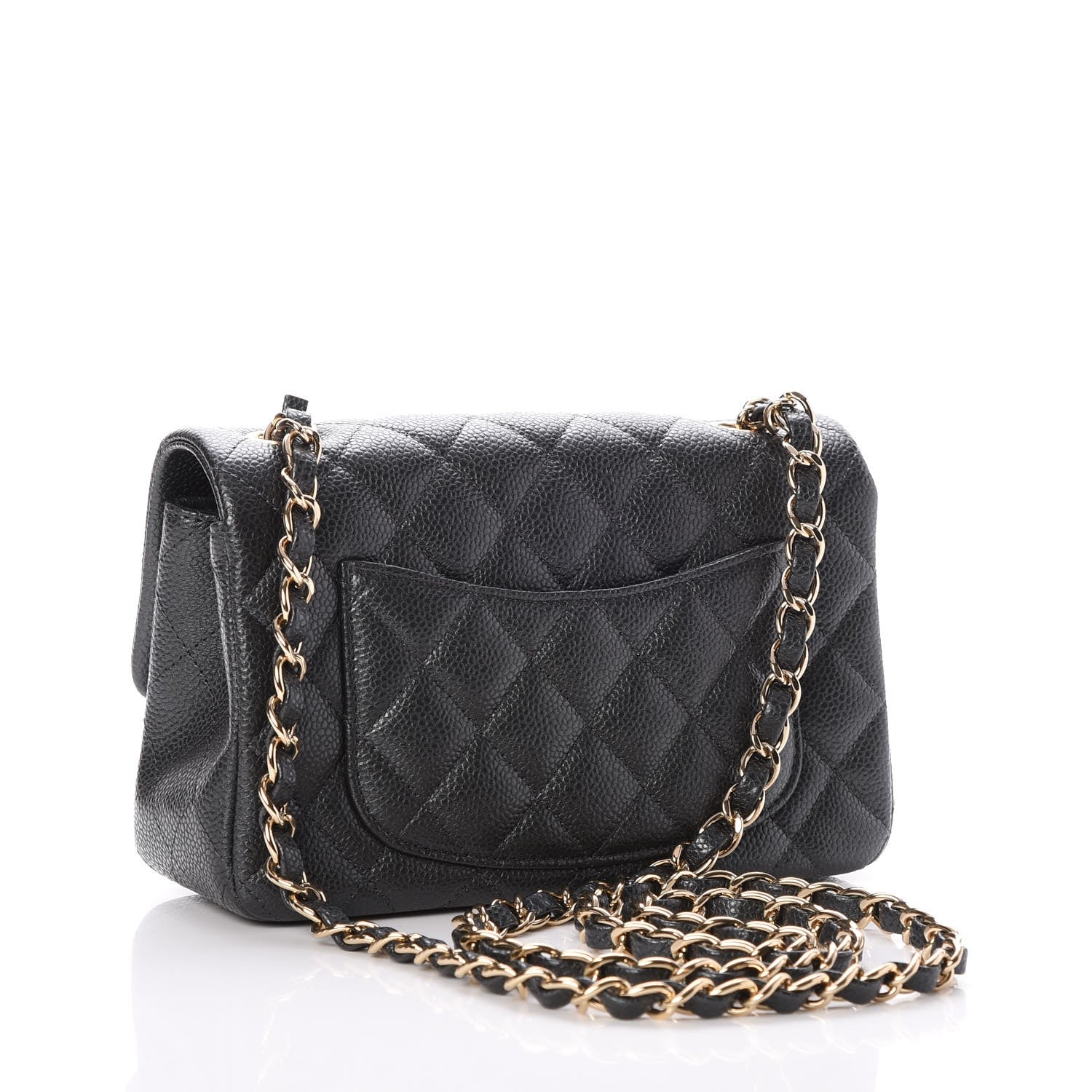 Chanel Caviar Quilted Mini Rectangular Flap Dark Grey 3 of 8