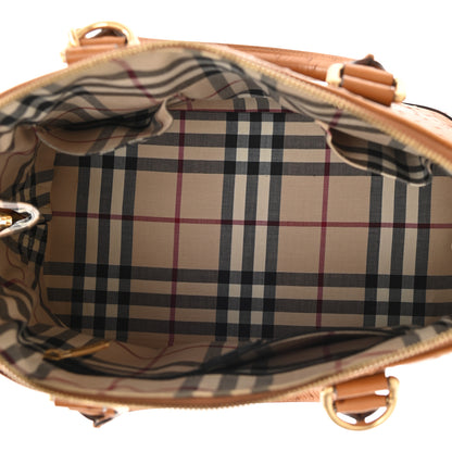 Burberry Ostrich Top Handle Tote Brown 4 of 9