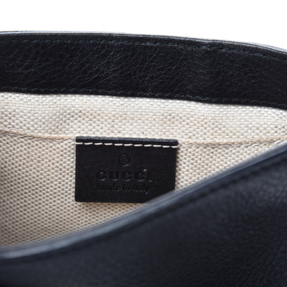 Gucci Pebbled Calfskin Small Soho Flap Crossbody Black 10 of 12