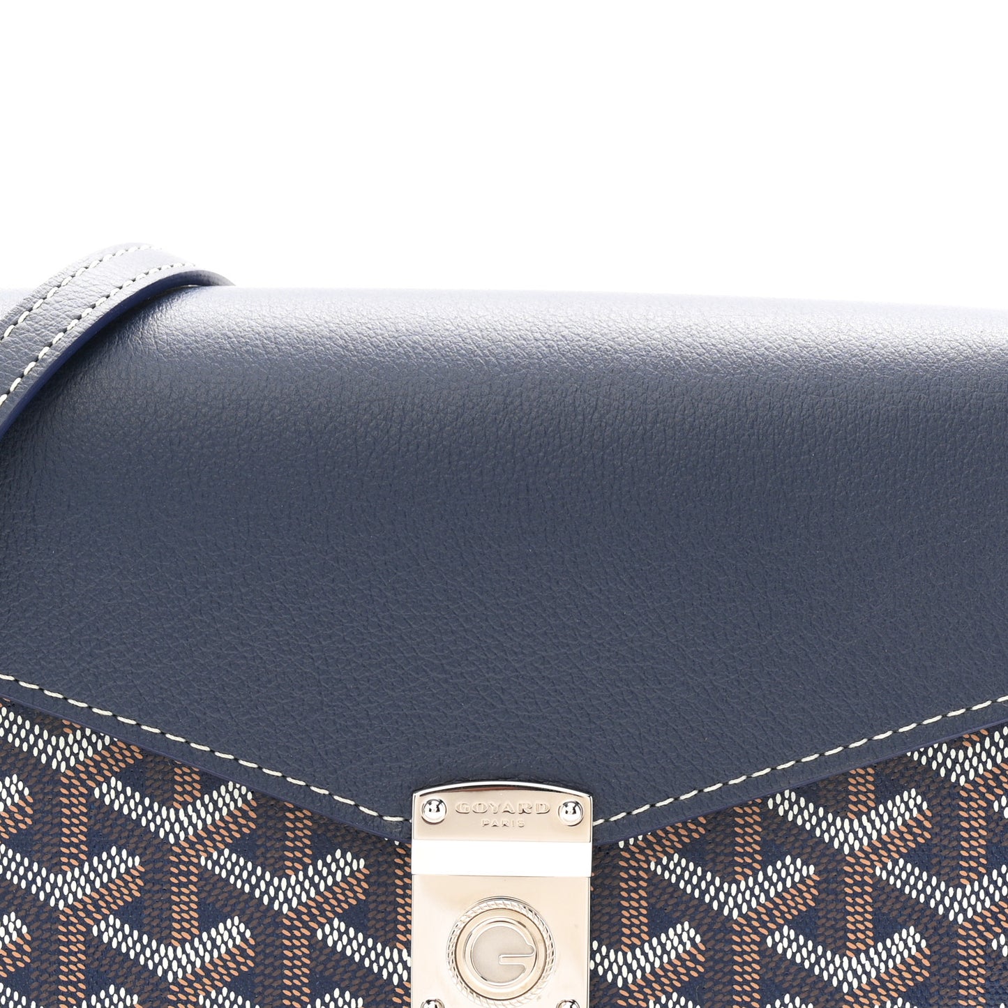 Goyardine Calfskin Chypre Wallet Pouch Navy
