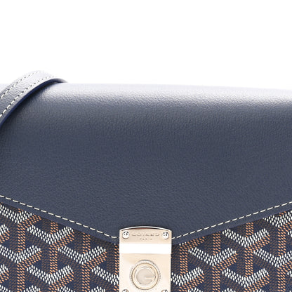 Goyard Goyardine Calfskin Chypre Wallet Pouch Navy 8 of 11