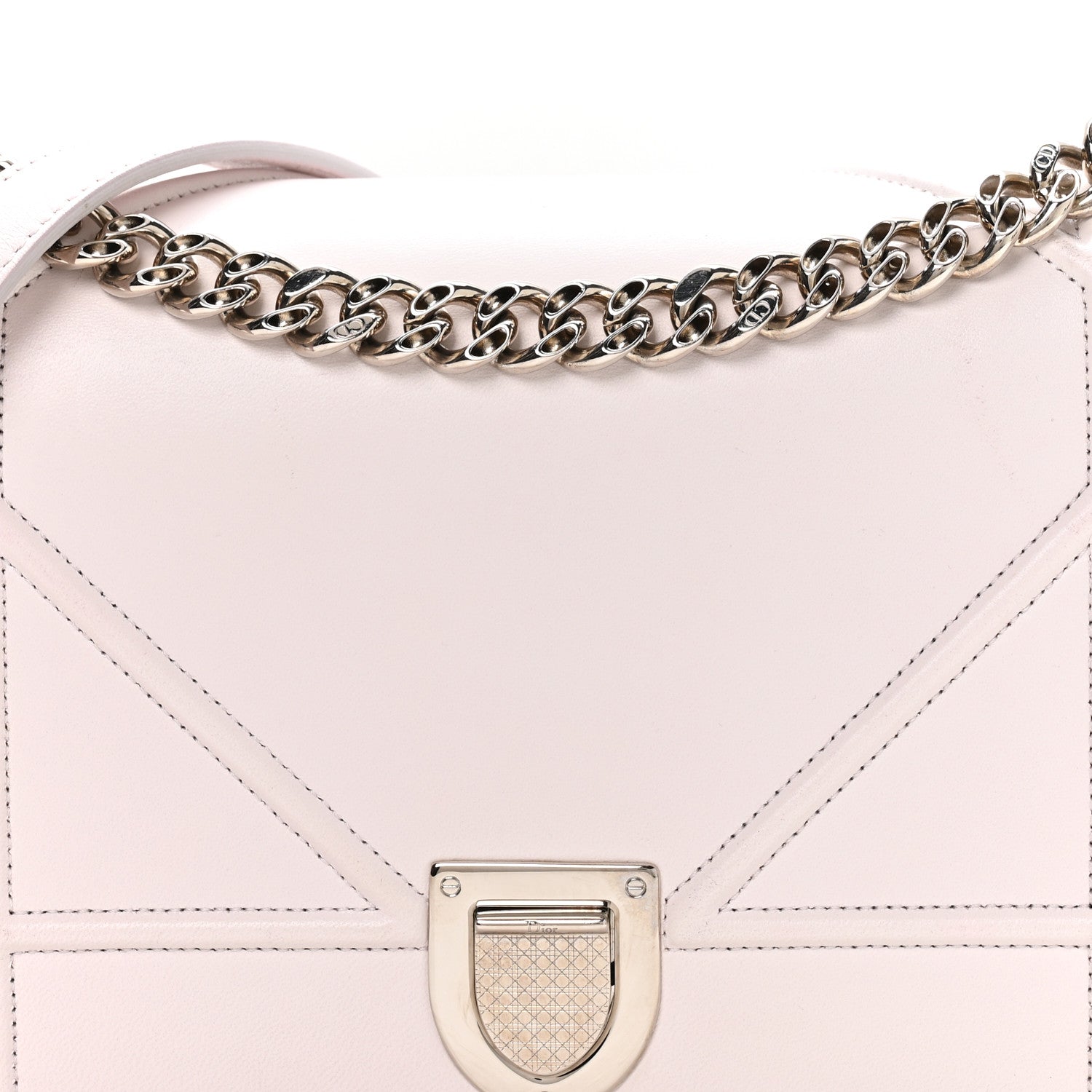 Christian Dior Calfskin Medium Diorama Flap Bag Off White 9 of 11