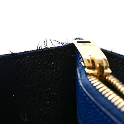 Saint Laurent Grain De Poudre Matelasse Chevron Monogram Chain Wallet Blue Majorelle 12 of 16