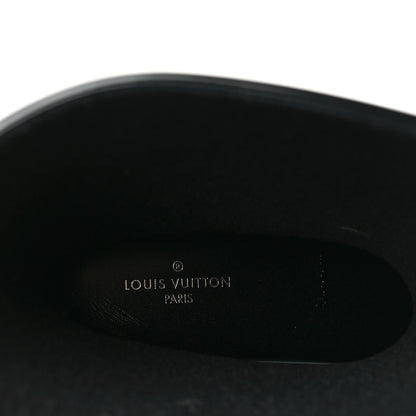 Louis Vuitton Rubber Embossed Monogram Drops Flat Half Boots 40 Black 7 of 7