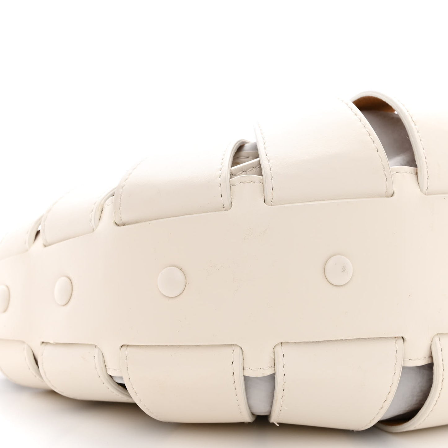 French Calfskin Small Shell White Frost