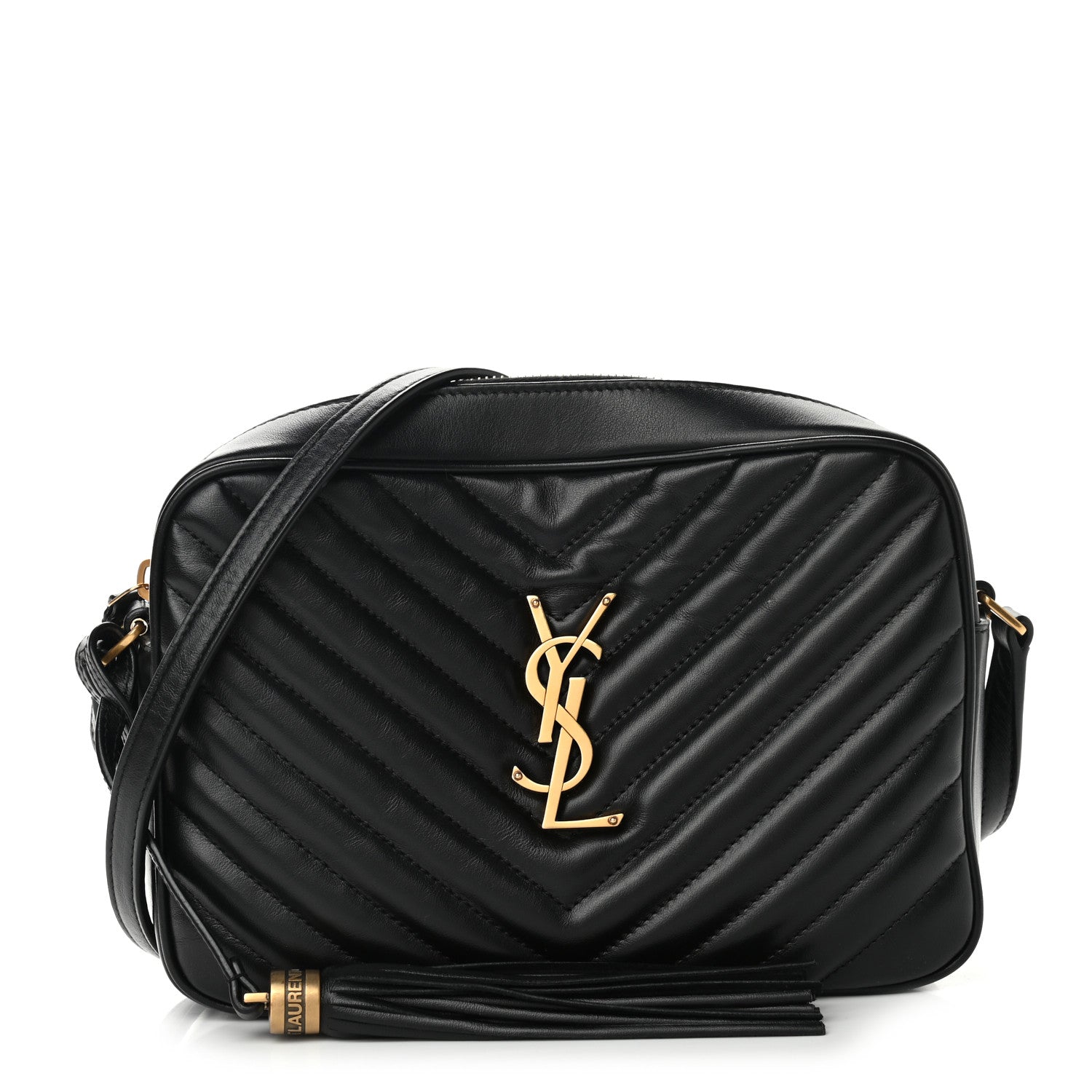 Saint Laurent Calfskin Matelasse Monogram Lou Camera Bag Black 1 of 8
