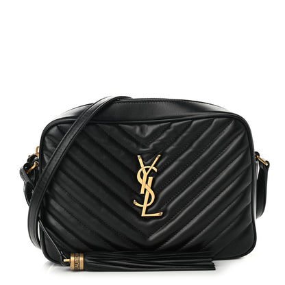 Saint Laurent Calfskin Matelasse Monogram Lou Camera Bag Black 1 of 8