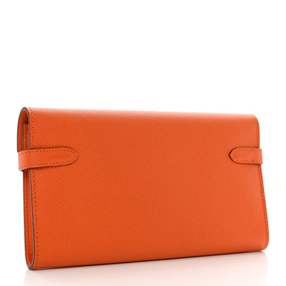 Hermes Epsom Kelly Longue Wallet Orange 3 of 9